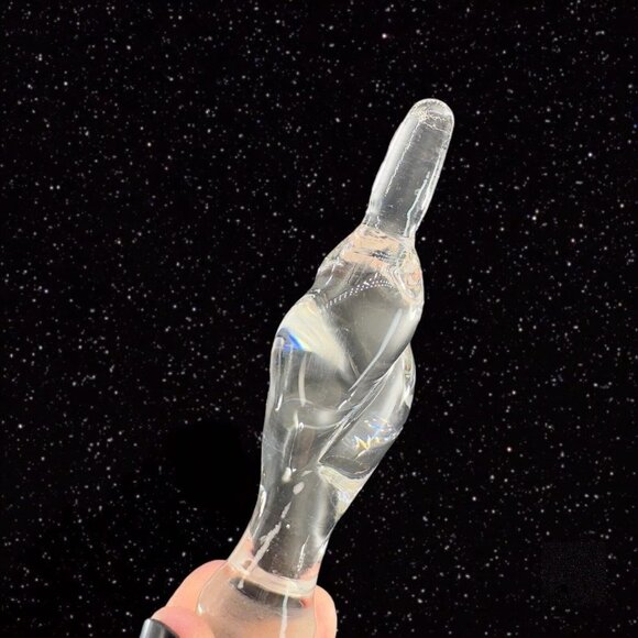 Clear Crystal Decanter Etched With Snail Swirl Stopper Hand Made In Portugal VTG - Picture 12 of 16